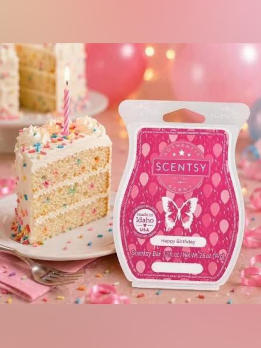 Scentsy Happy Birthday wax bar melts, *Retired scent*